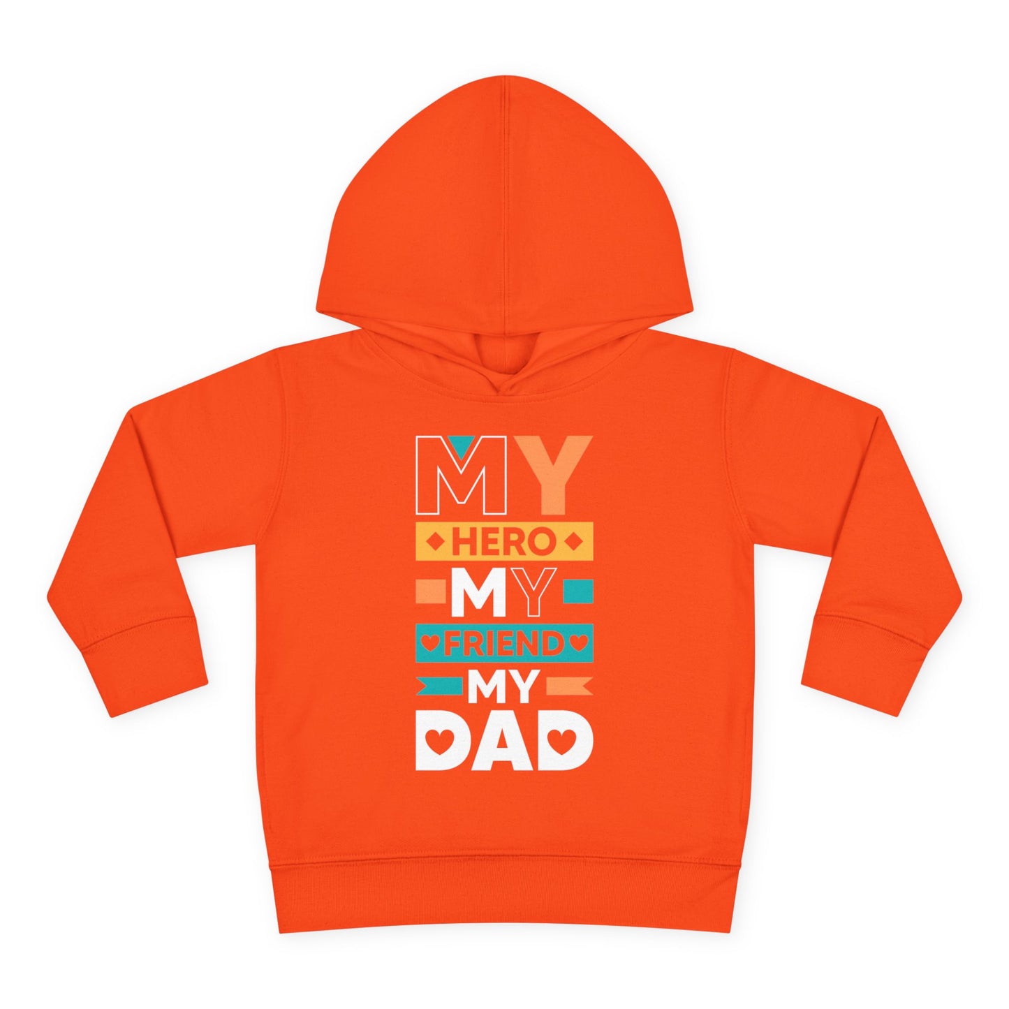 Toddler Fleece Hoodie - 'My Dad My Hero' Design