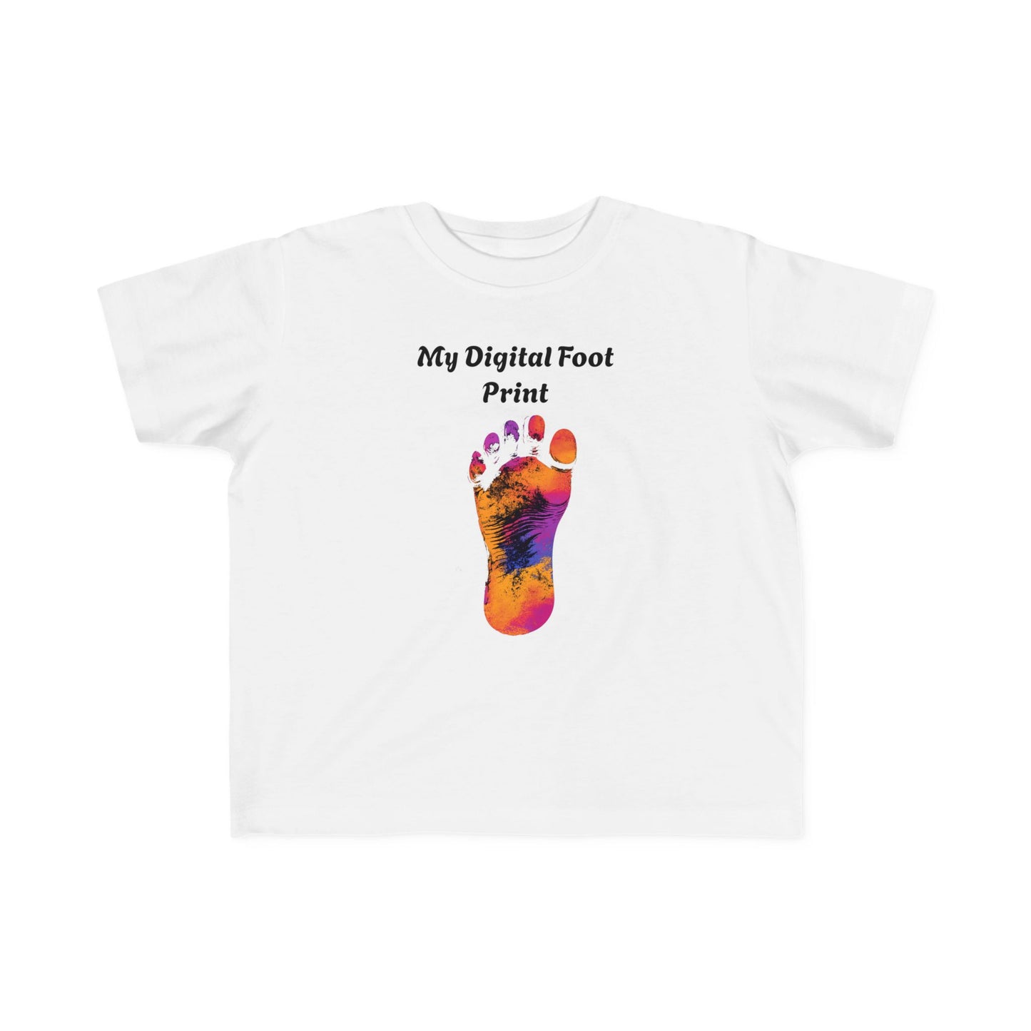 Toddler Tee - Funny 'My Digital Foot Print' Quote