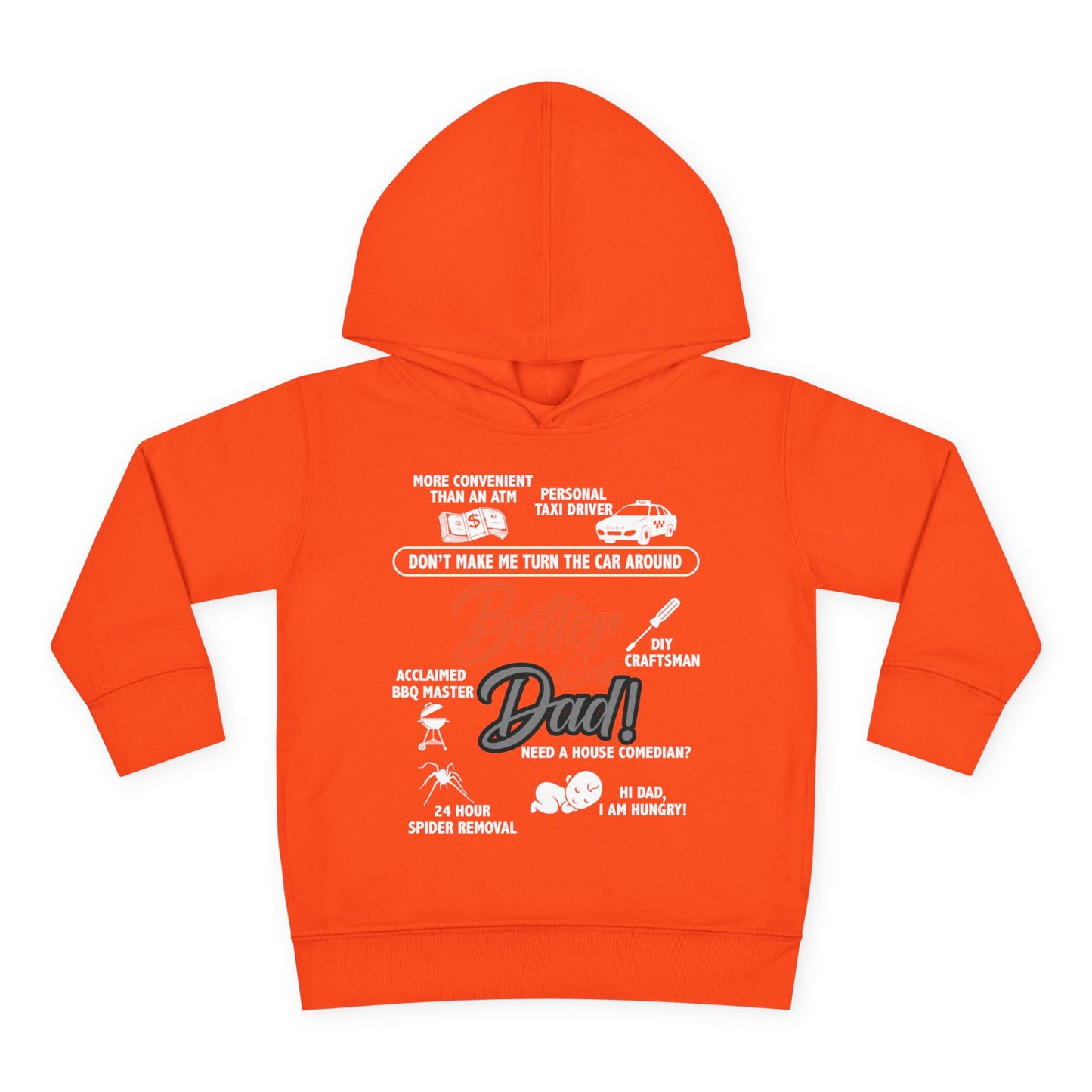 Toddler Fleece Hoodie - 'Better Call Dad' Design