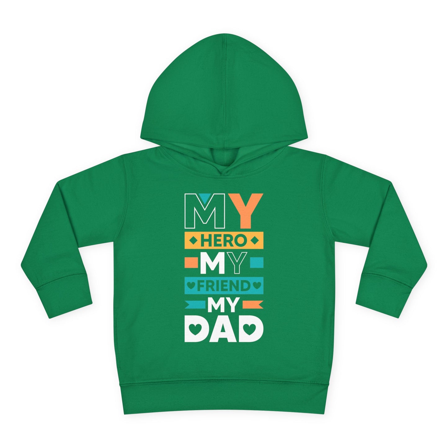 Toddler Fleece Hoodie - 'My Dad My Hero' Design