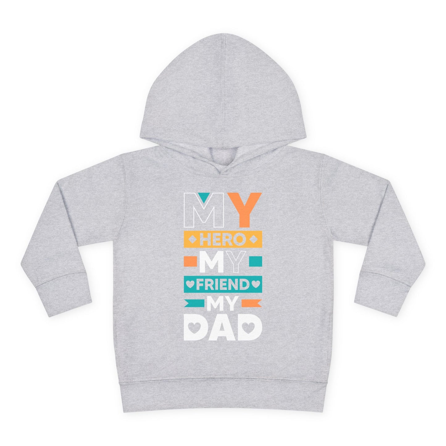 Toddler Fleece Hoodie - 'My Dad My Hero' Design