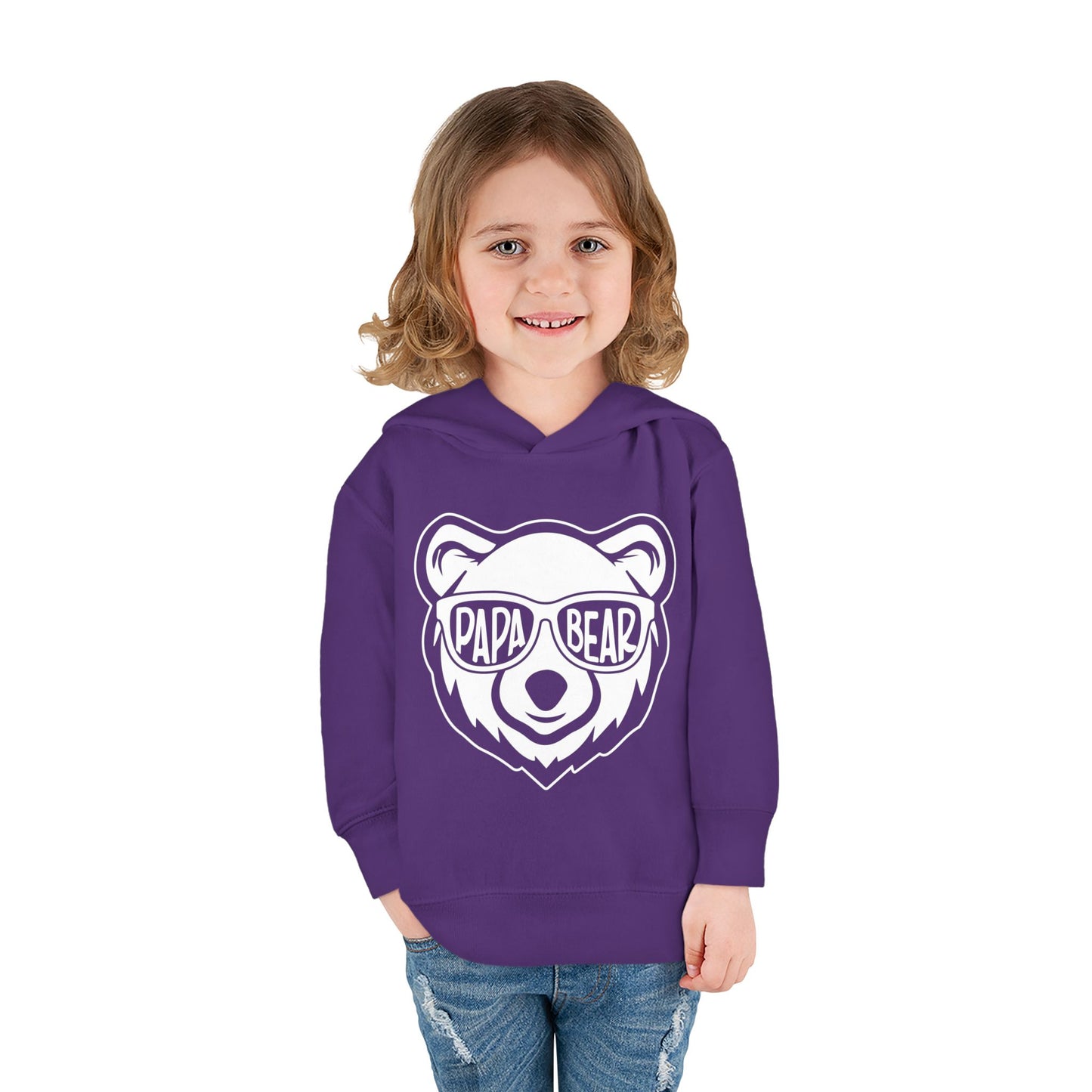 Toddler Fleece Hoodie - PAPA Bear Design