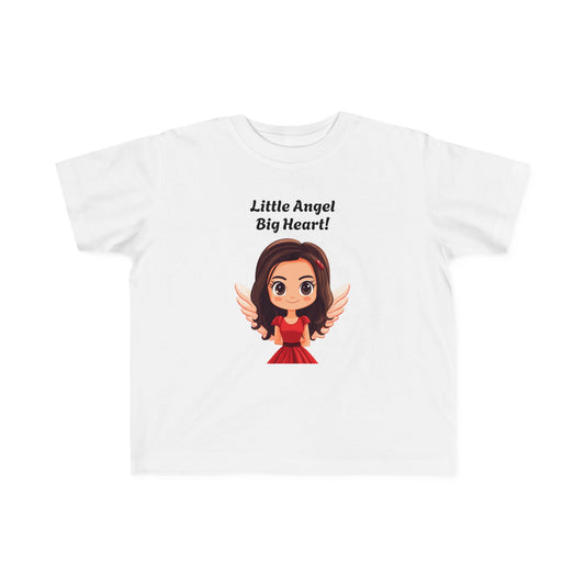 Toddler's Little Angel Big Heart Tee - Cute Kids T-Shirt for Everyday Wear