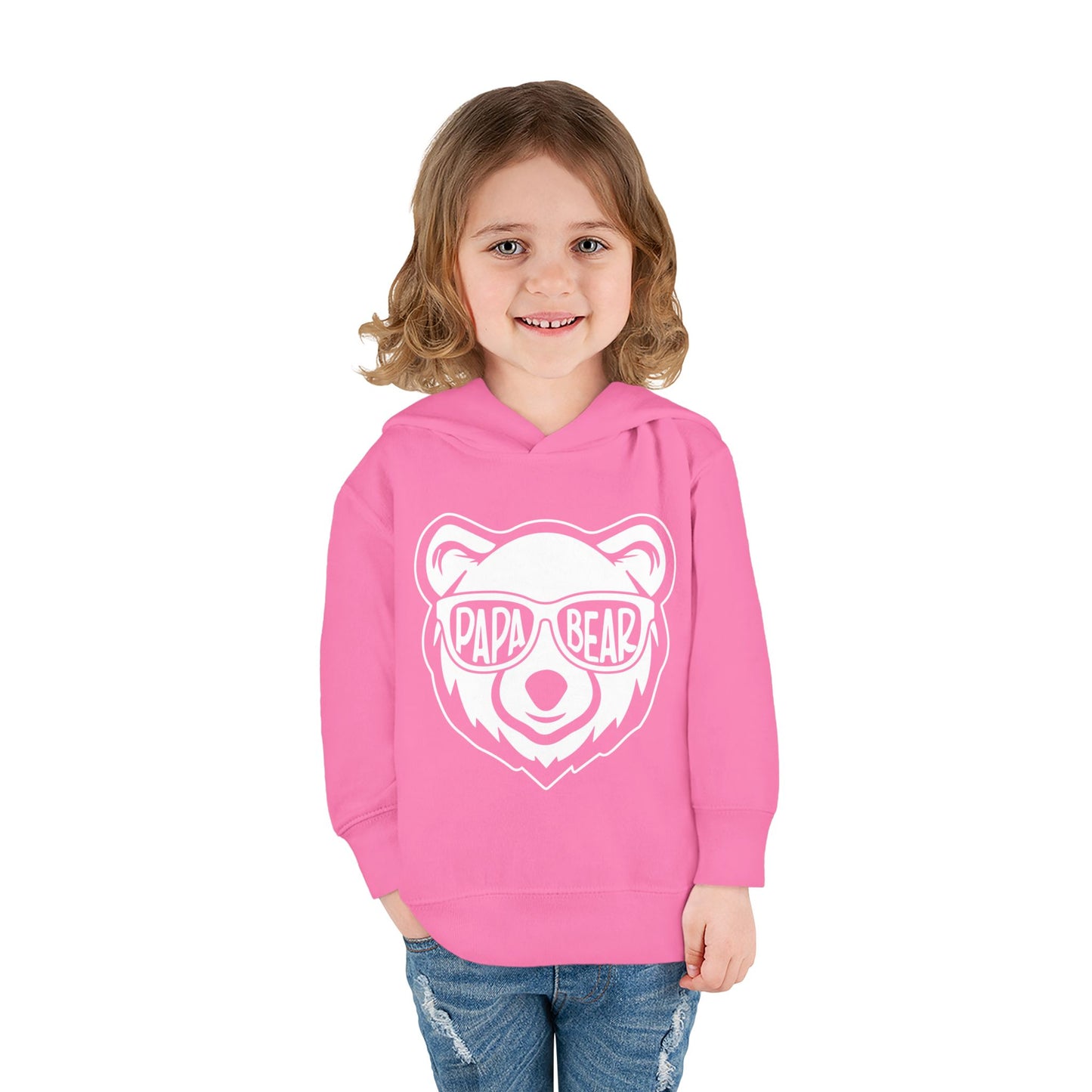 Toddler Fleece Hoodie - PAPA Bear Design