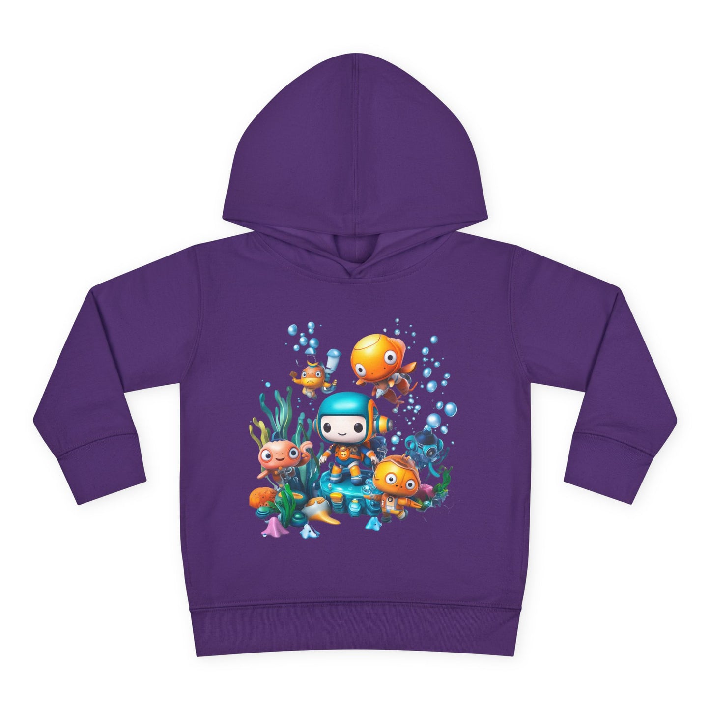 Toddler Fleece Hoodie - Underwater Mission Design