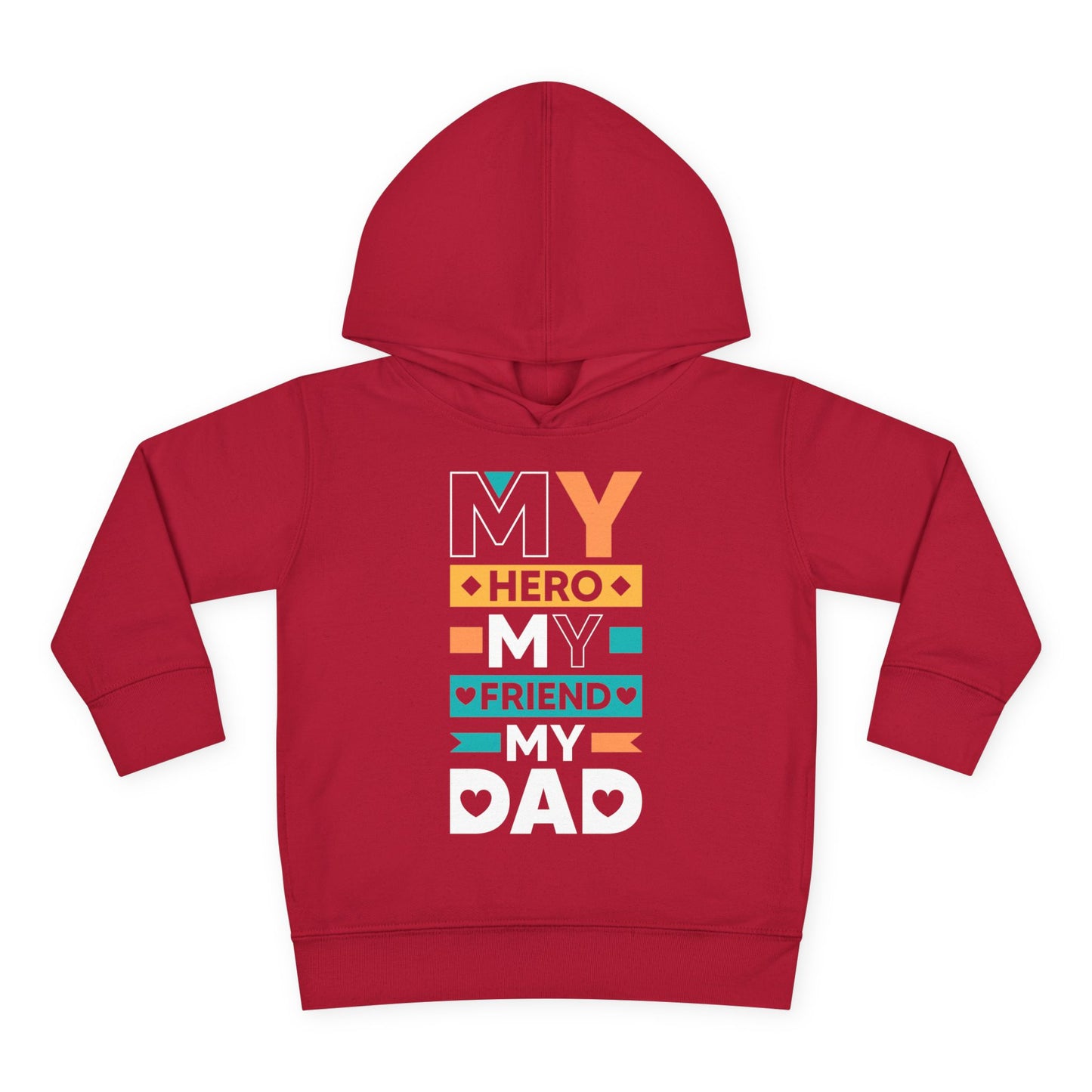 Toddler Fleece Hoodie - 'My Dad My Hero' Design