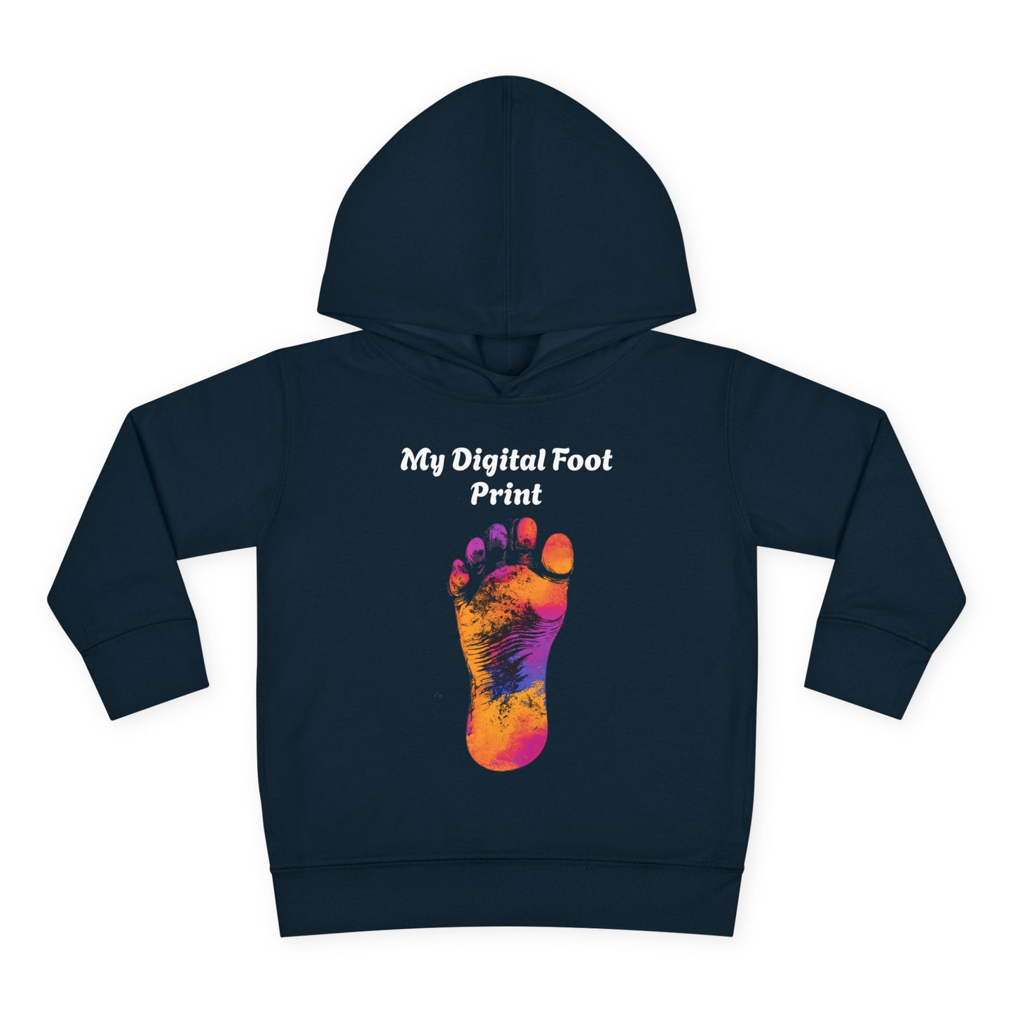 Toddler Fleece Hoodie - My Digital Foot Print Design