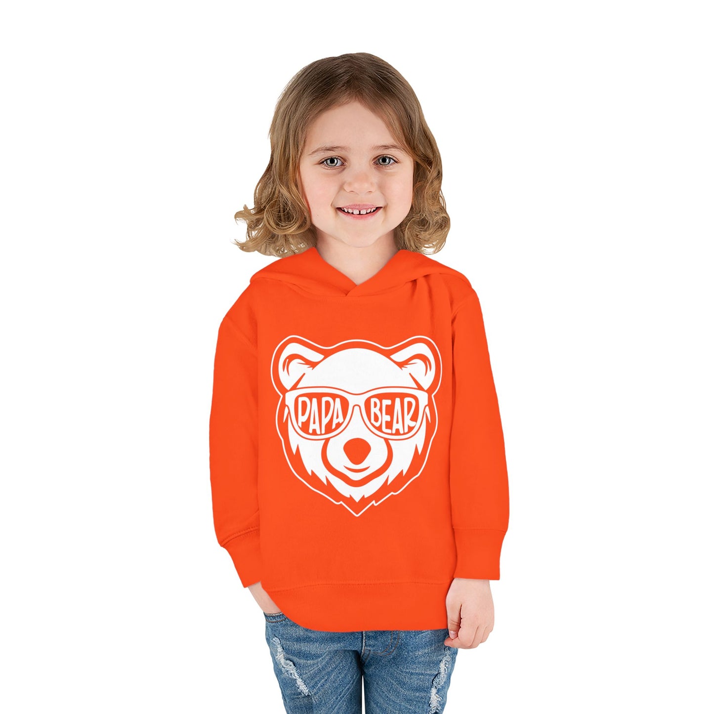 Toddler Fleece Hoodie - PAPA Bear Design