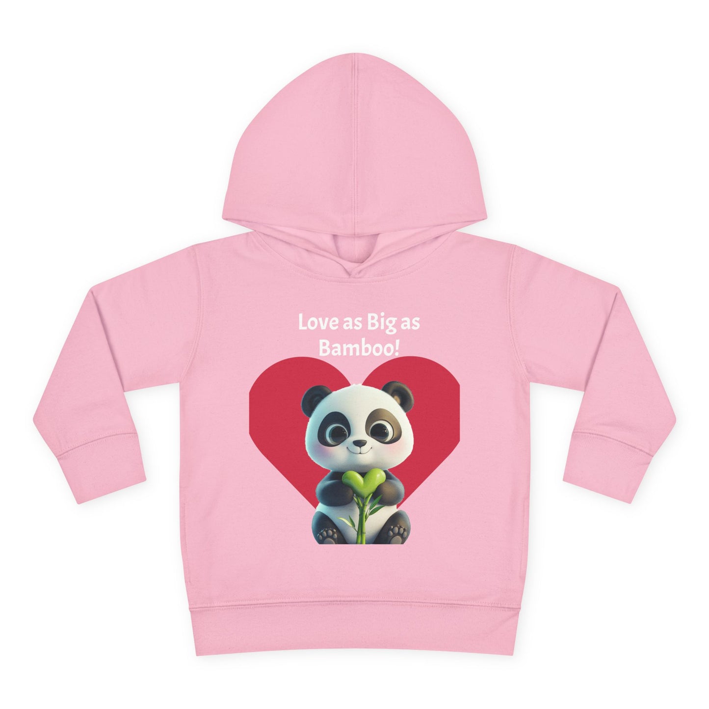 Toddler Fleece Hoodie - Panda Love as Big as Bamboo