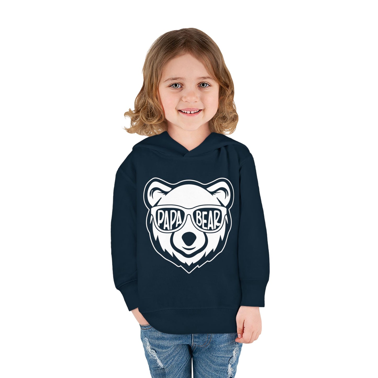 Toddler Fleece Hoodie - PAPA Bear Design