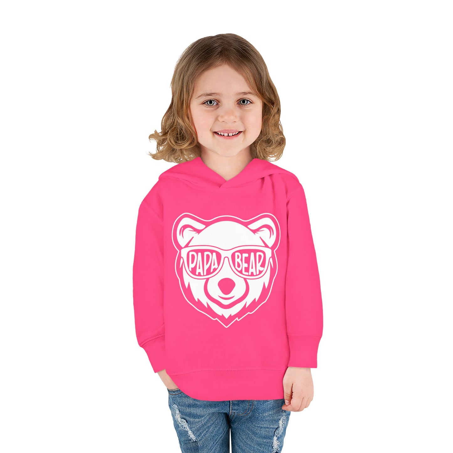 Toddler Fleece Hoodie - PAPA Bear Design