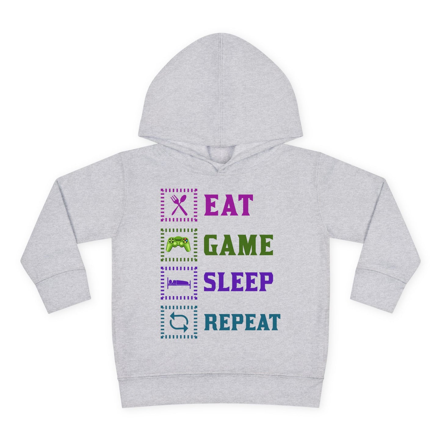 Toddler Hoodie - Eat Game Sleep Repeat Design