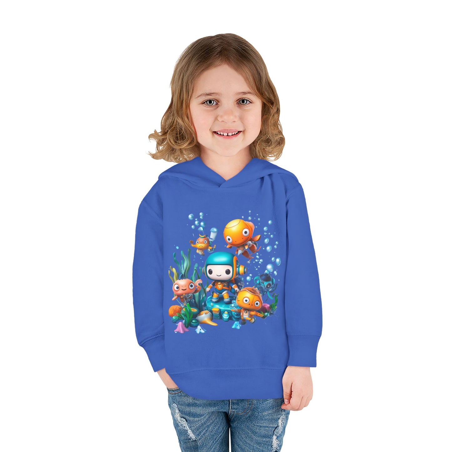 Toddler Fleece Hoodie - Underwater Mission Design