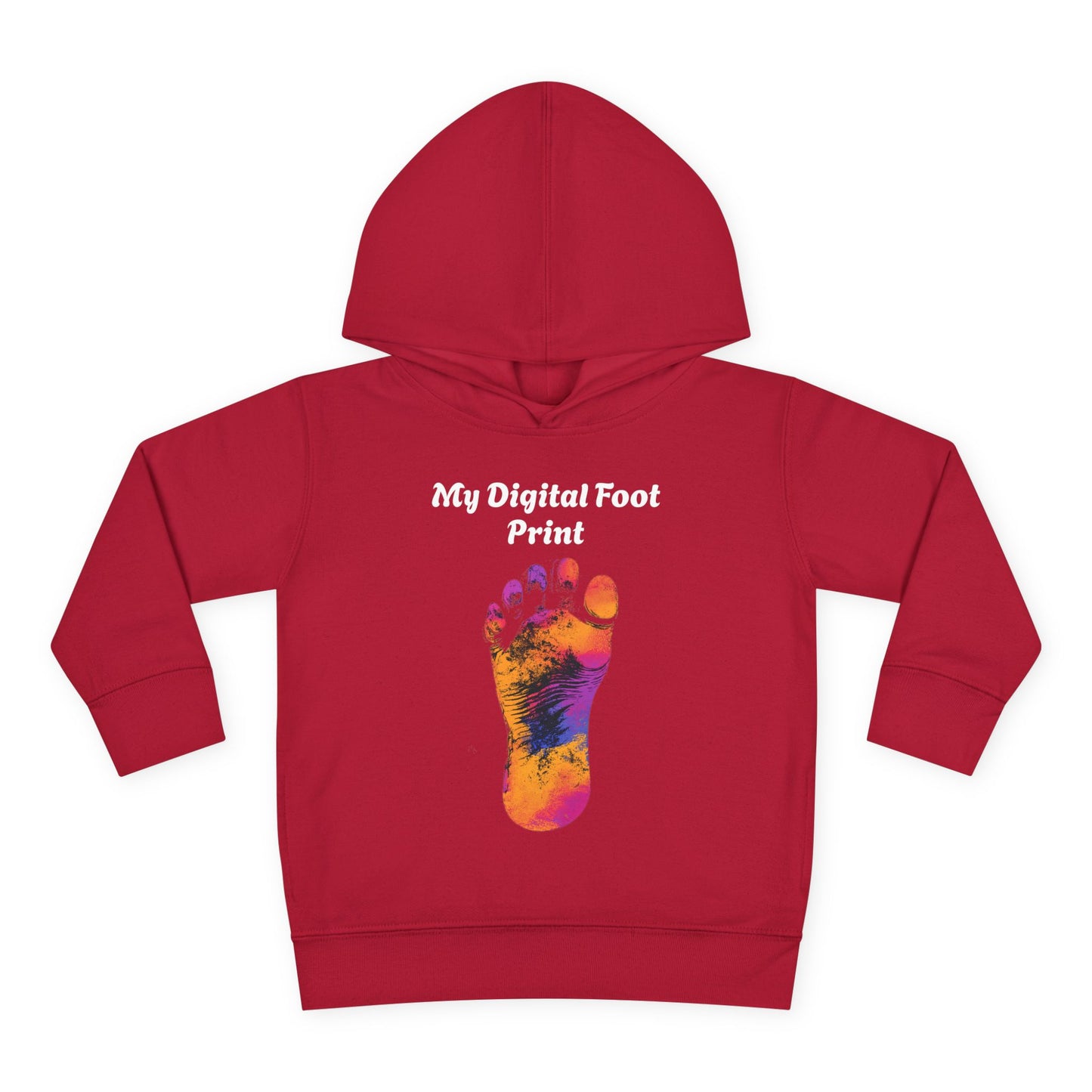 Toddler Fleece Hoodie - My Digital Foot Print Design