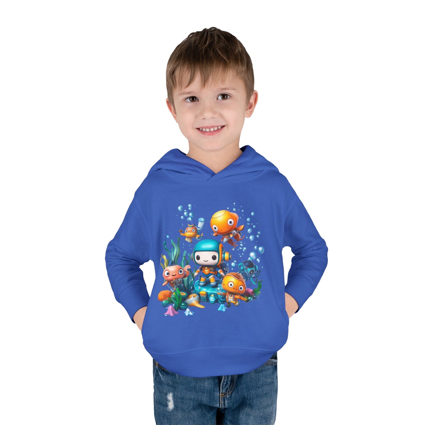 Toddler Fleece Hoodie - Underwater Mission Design