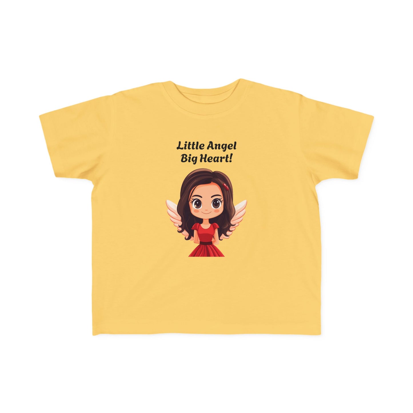 Toddler's Little Angel Big Heart Tee - Cute Kids T-Shirt for Everyday Wear