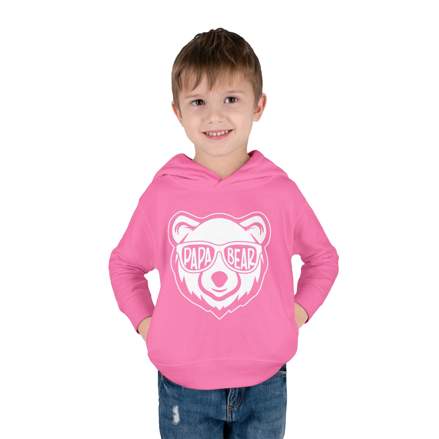 Toddler Fleece Hoodie - PAPA Bear Design