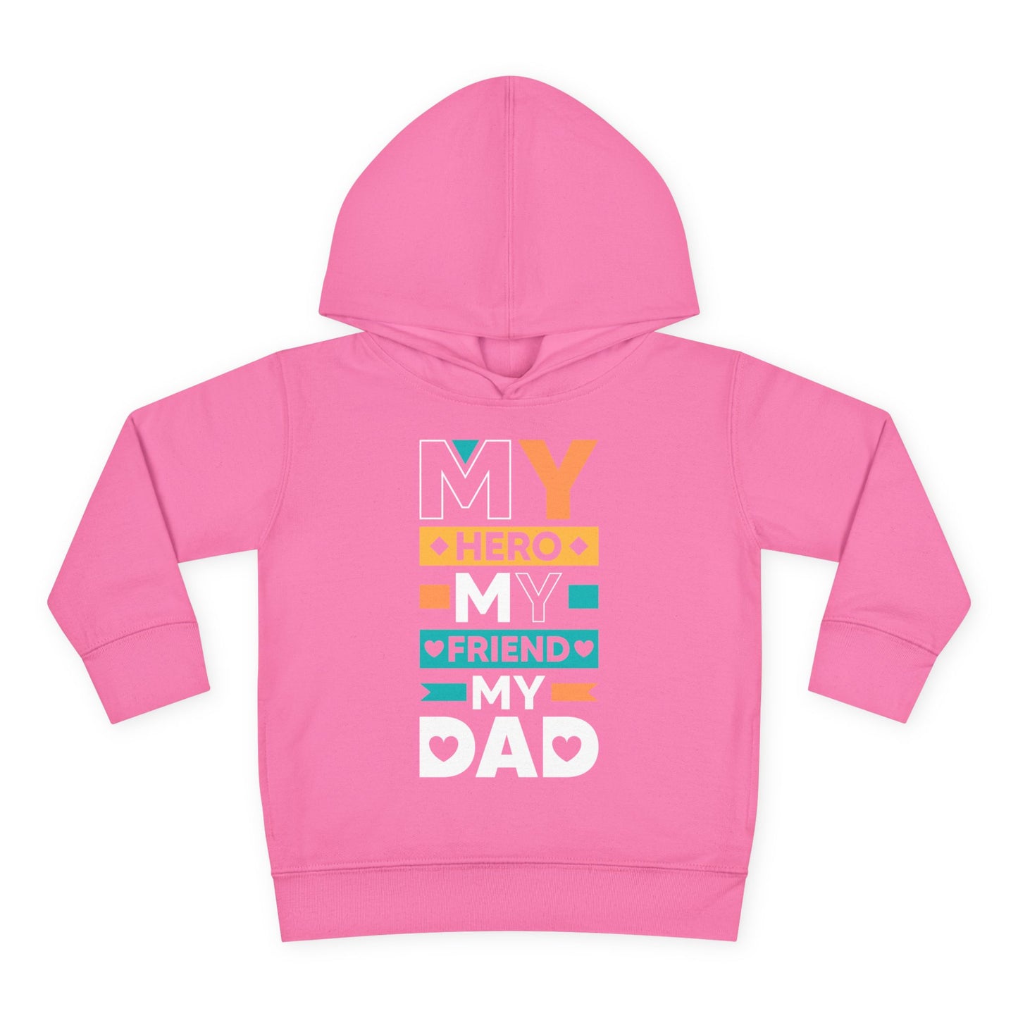 Toddler Fleece Hoodie - 'My Dad My Hero' Design