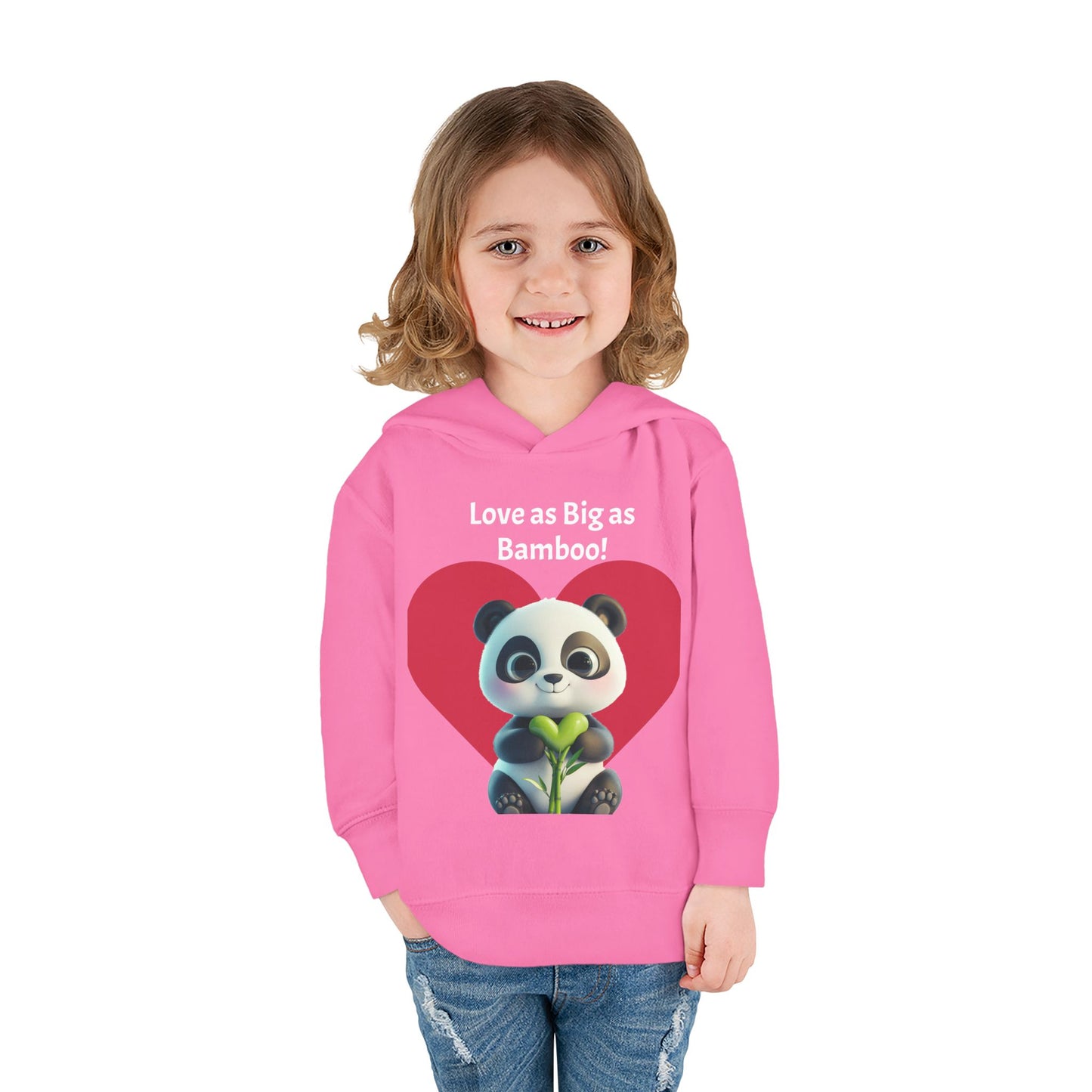 Toddler Fleece Hoodie - Panda Love as Big as Bamboo