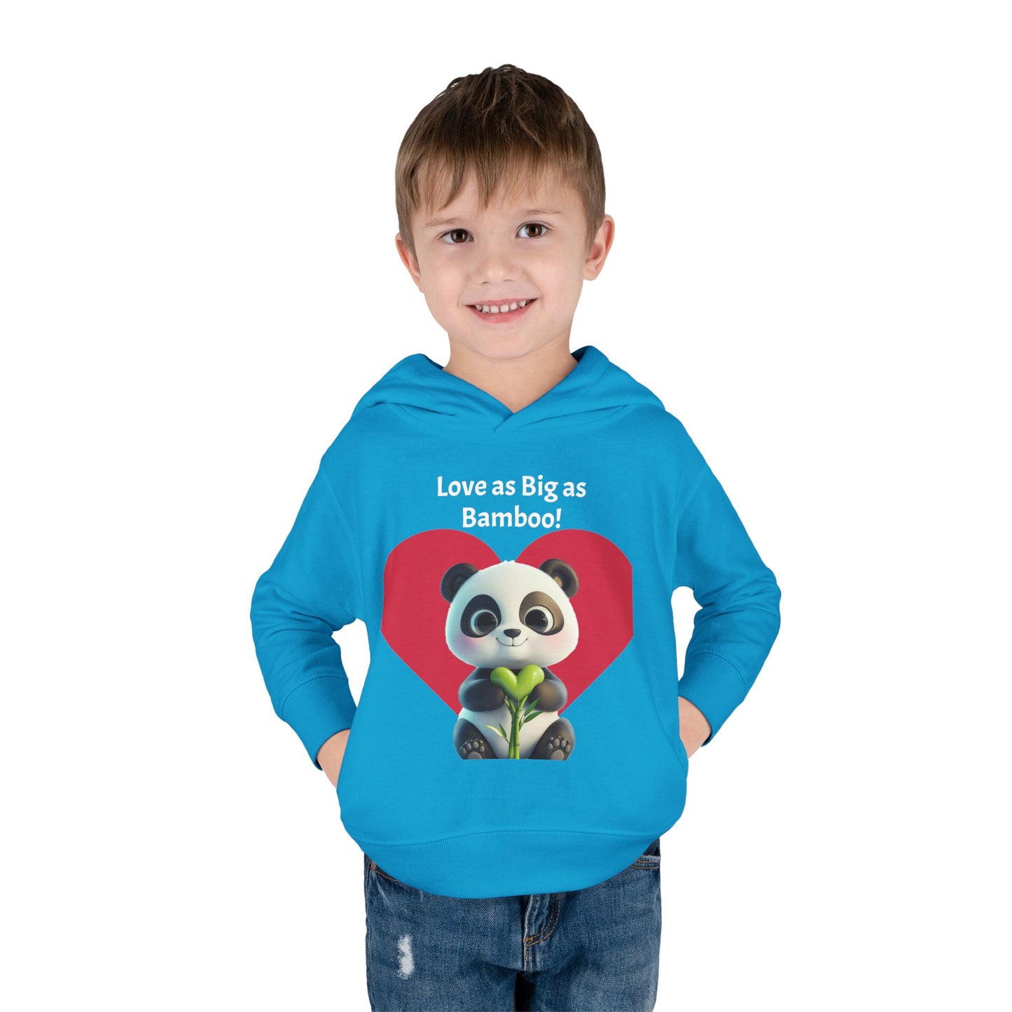 Toddler Fleece Hoodie - Panda Love as Big as Bamboo