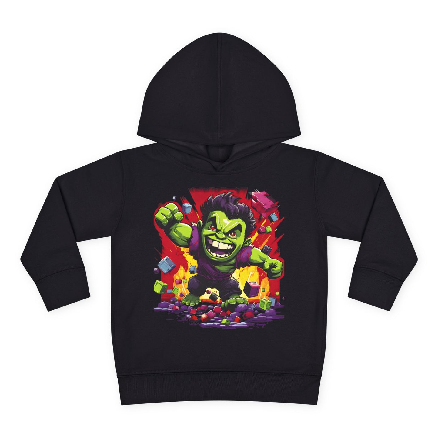 Toddler Hoodie - Cartoon Hulk Design