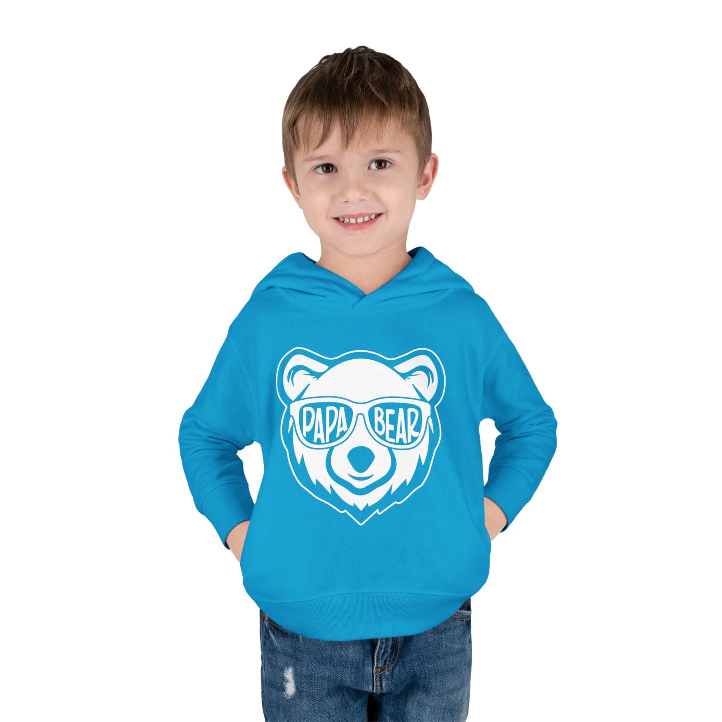 Toddler Fleece Hoodie - PAPA Bear Design