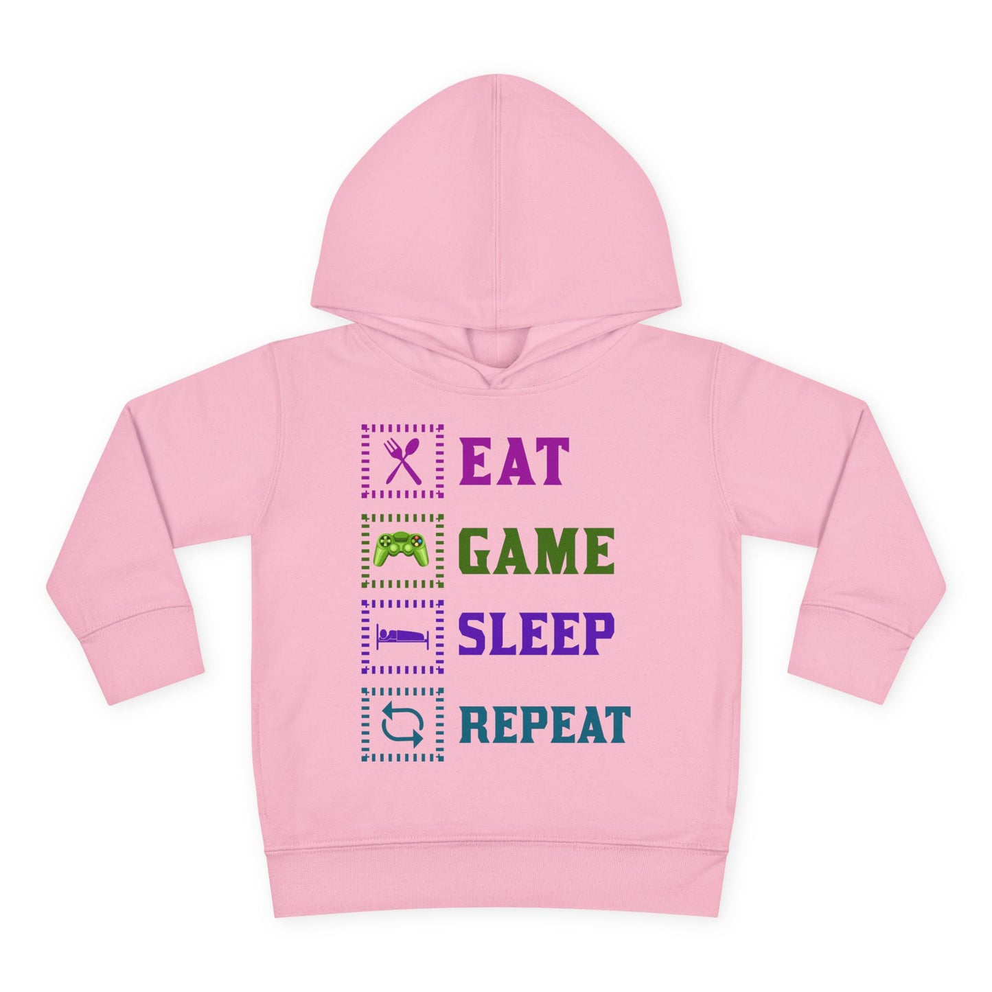 Toddler Hoodie - Eat Game Sleep Repeat Design