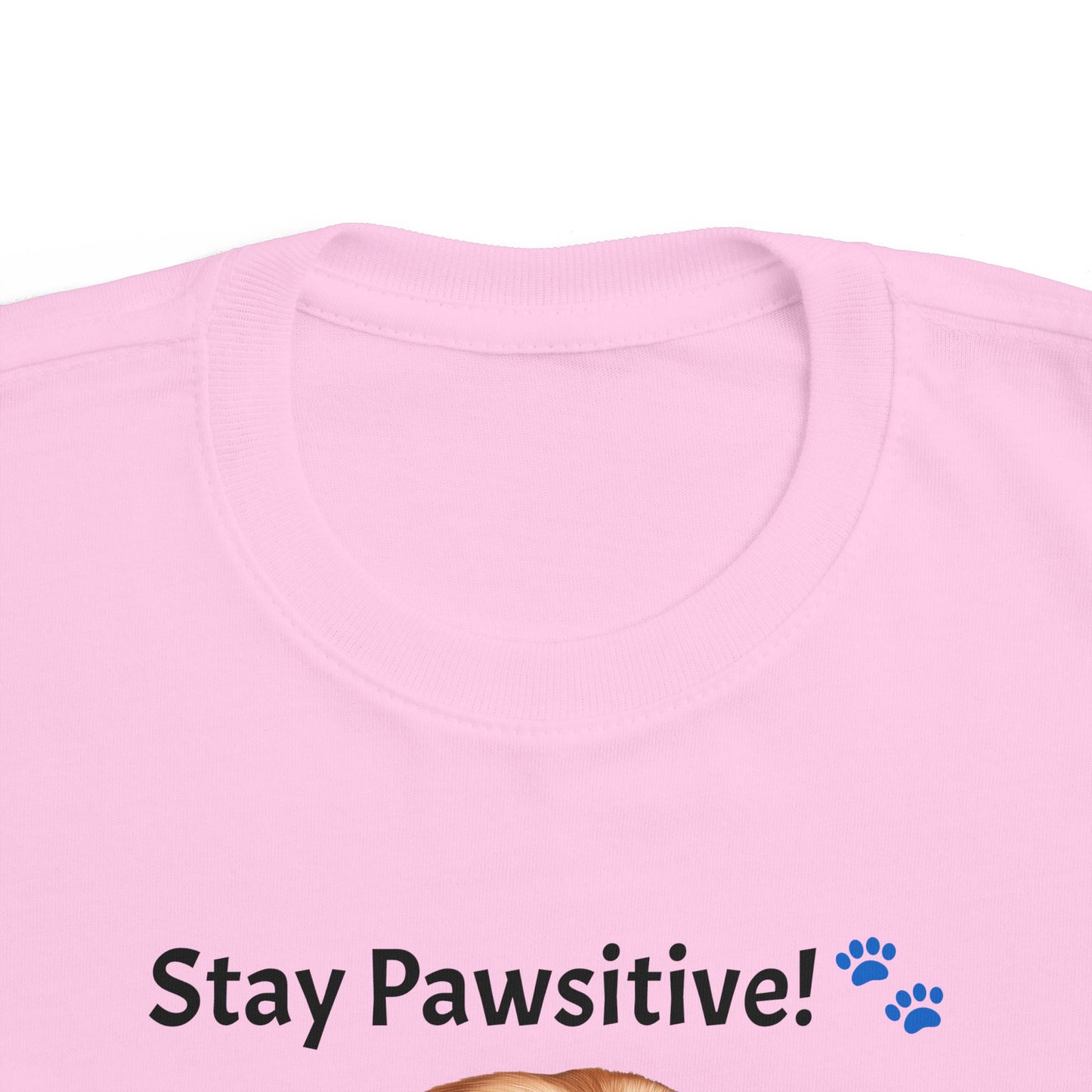 Stay Pawsitive! Toddler's Dog Tee - Cute Pet T-Shirt for Kids