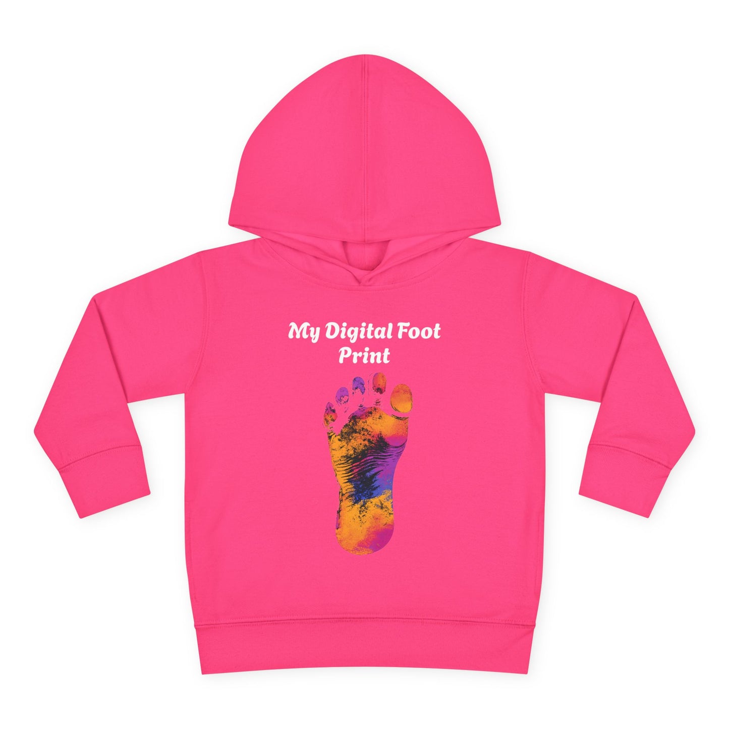 Toddler Fleece Hoodie - My Digital Foot Print Design