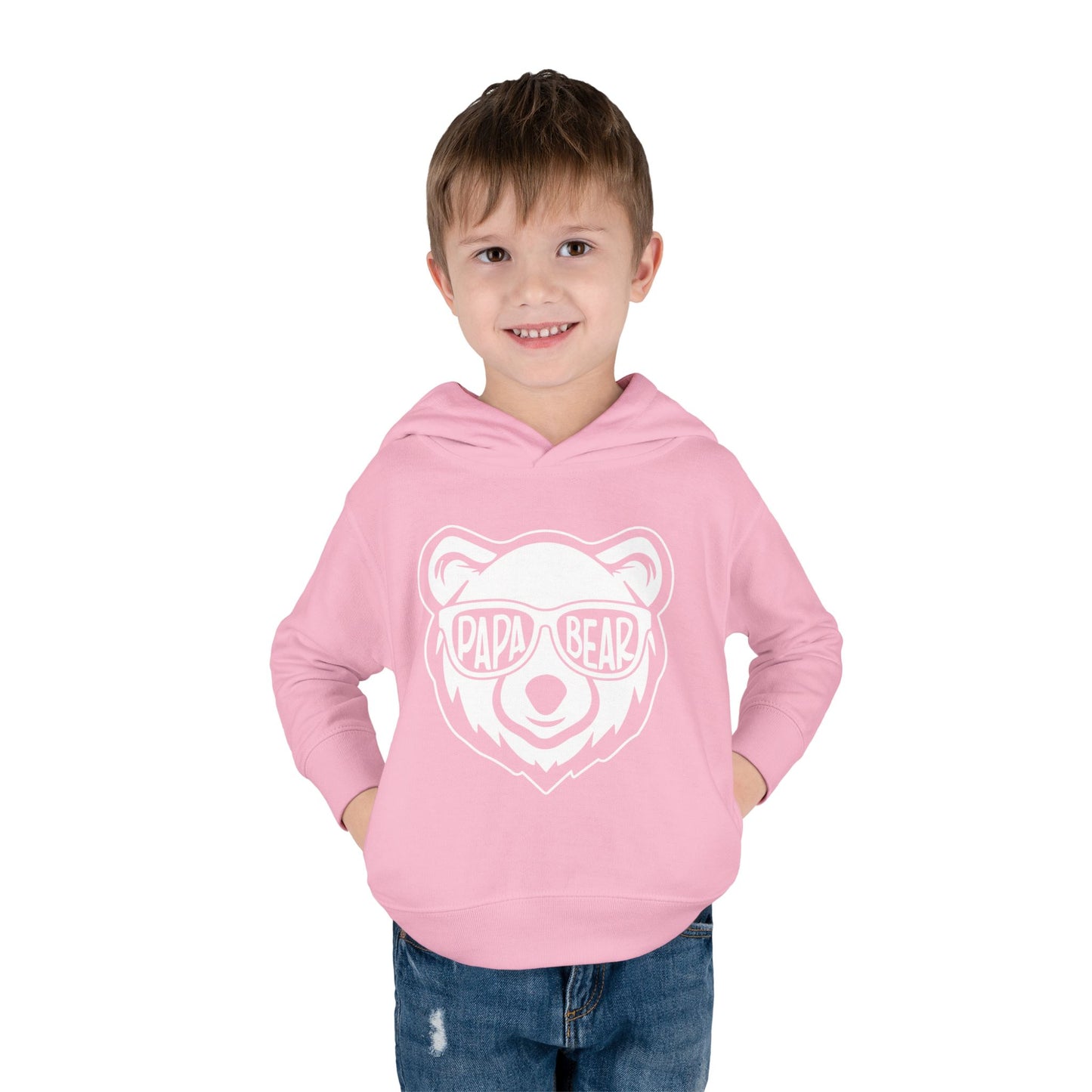 Toddler Fleece Hoodie - PAPA Bear Design