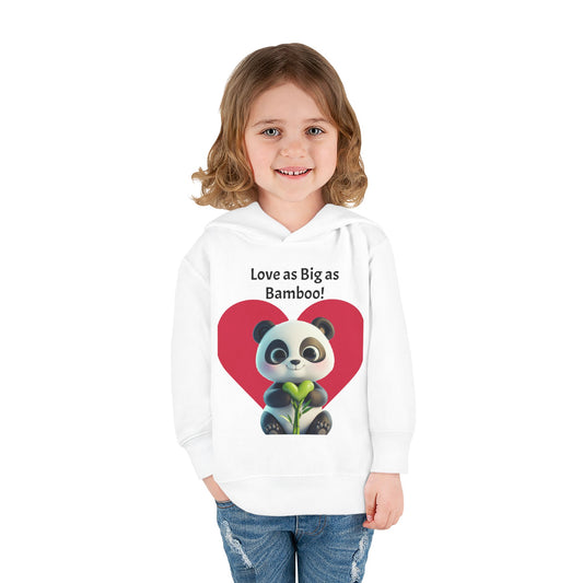 Toddler Fleece Hoodie - Panda Love as Big as Bamboo