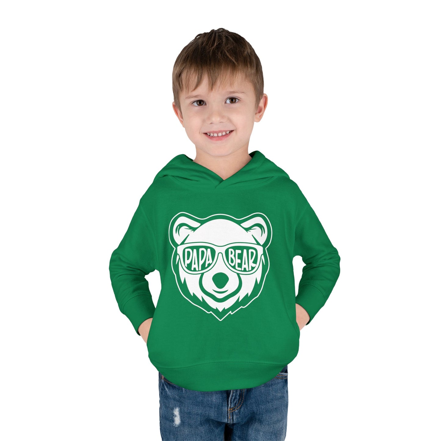 Toddler Fleece Hoodie - PAPA Bear Design