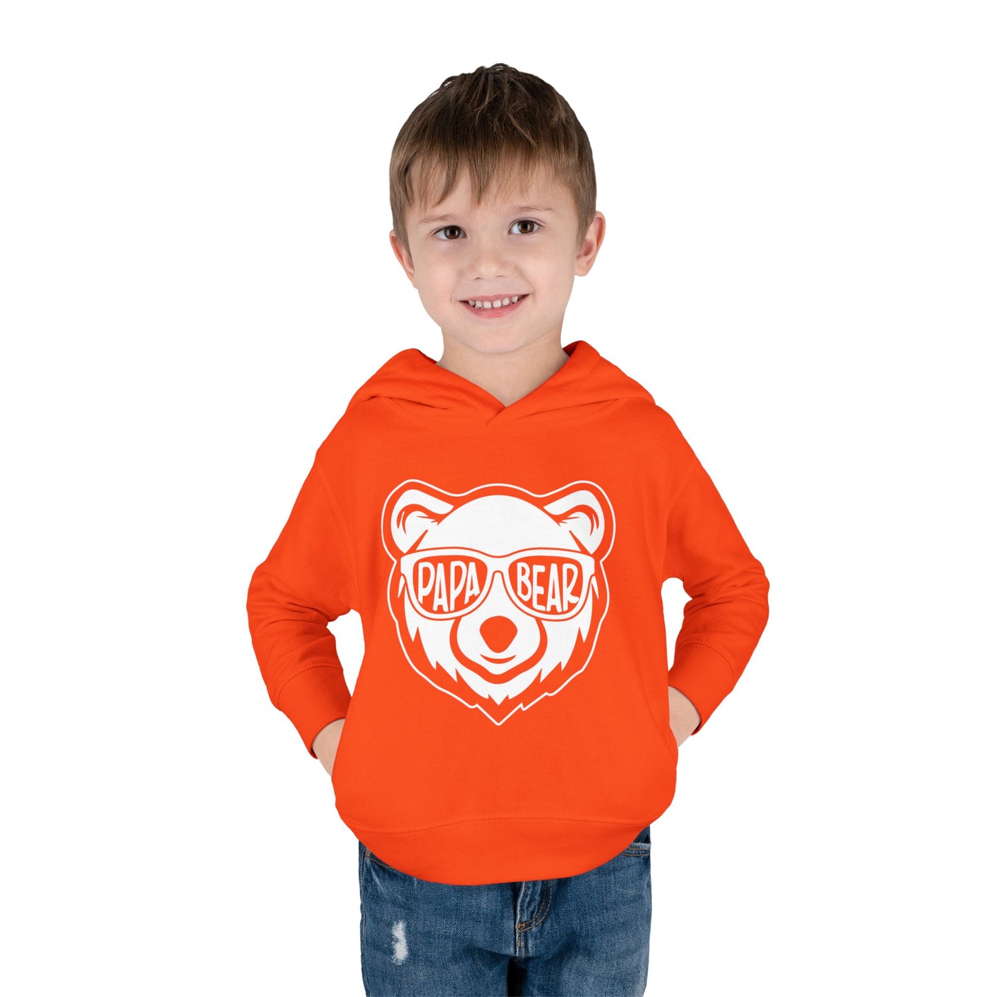 Toddler Fleece Hoodie - PAPA Bear Design