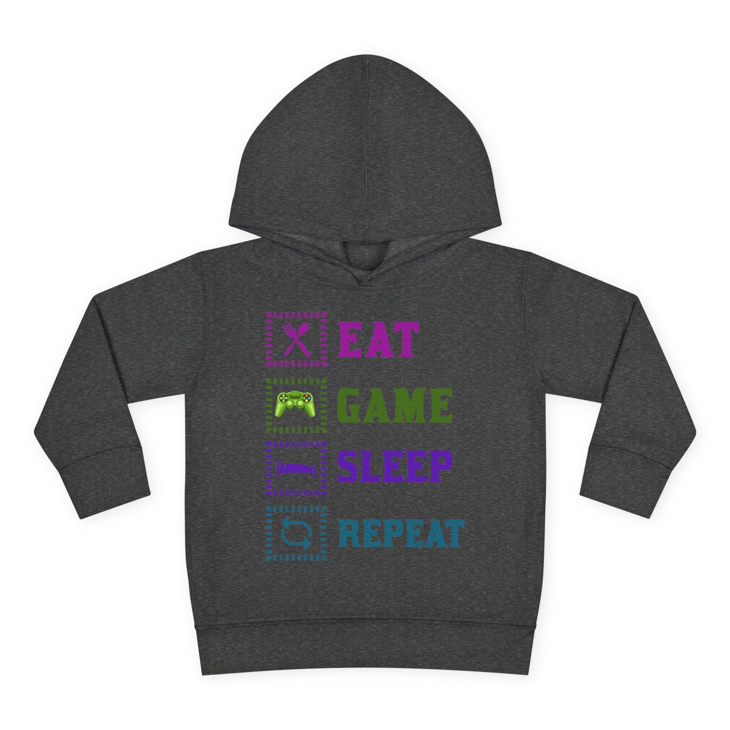 Toddler Hoodie - Eat Game Sleep Repeat Design