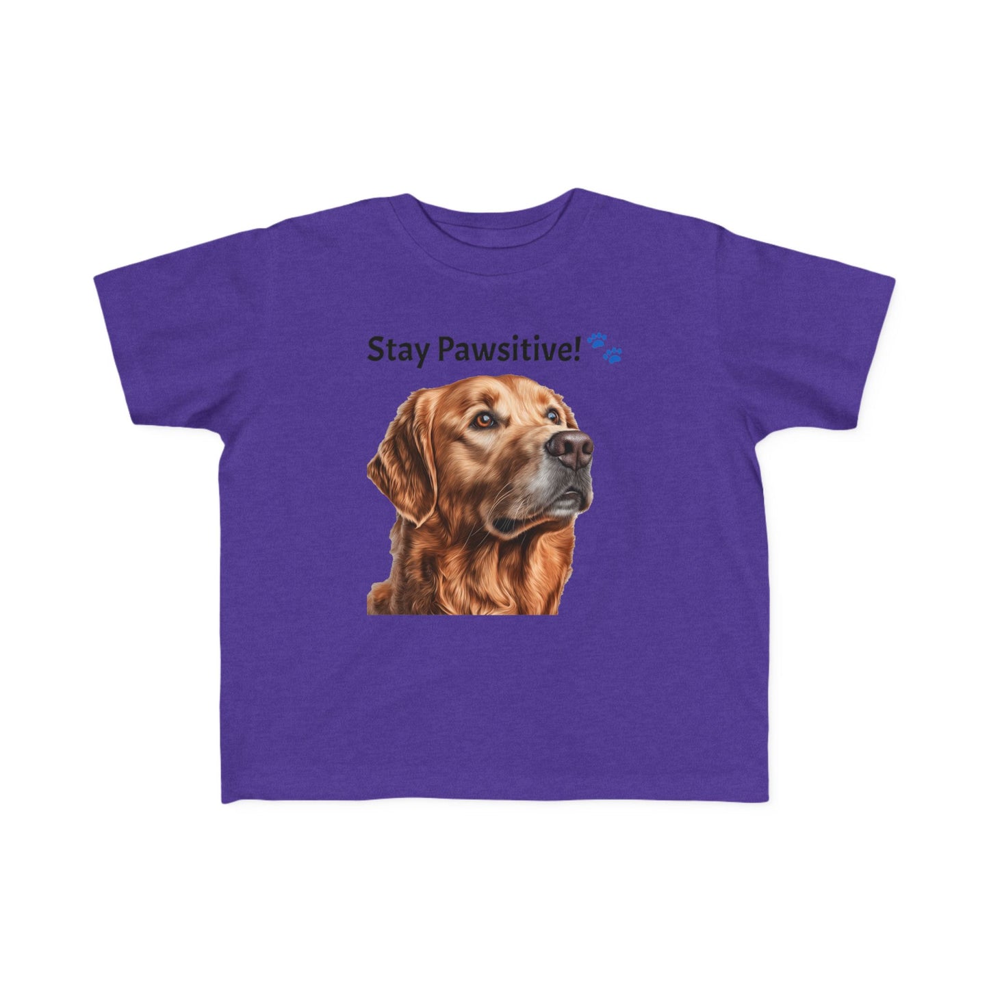 Stay Pawsitive! Toddler's Dog Tee - Cute Pet T-Shirt for Kids