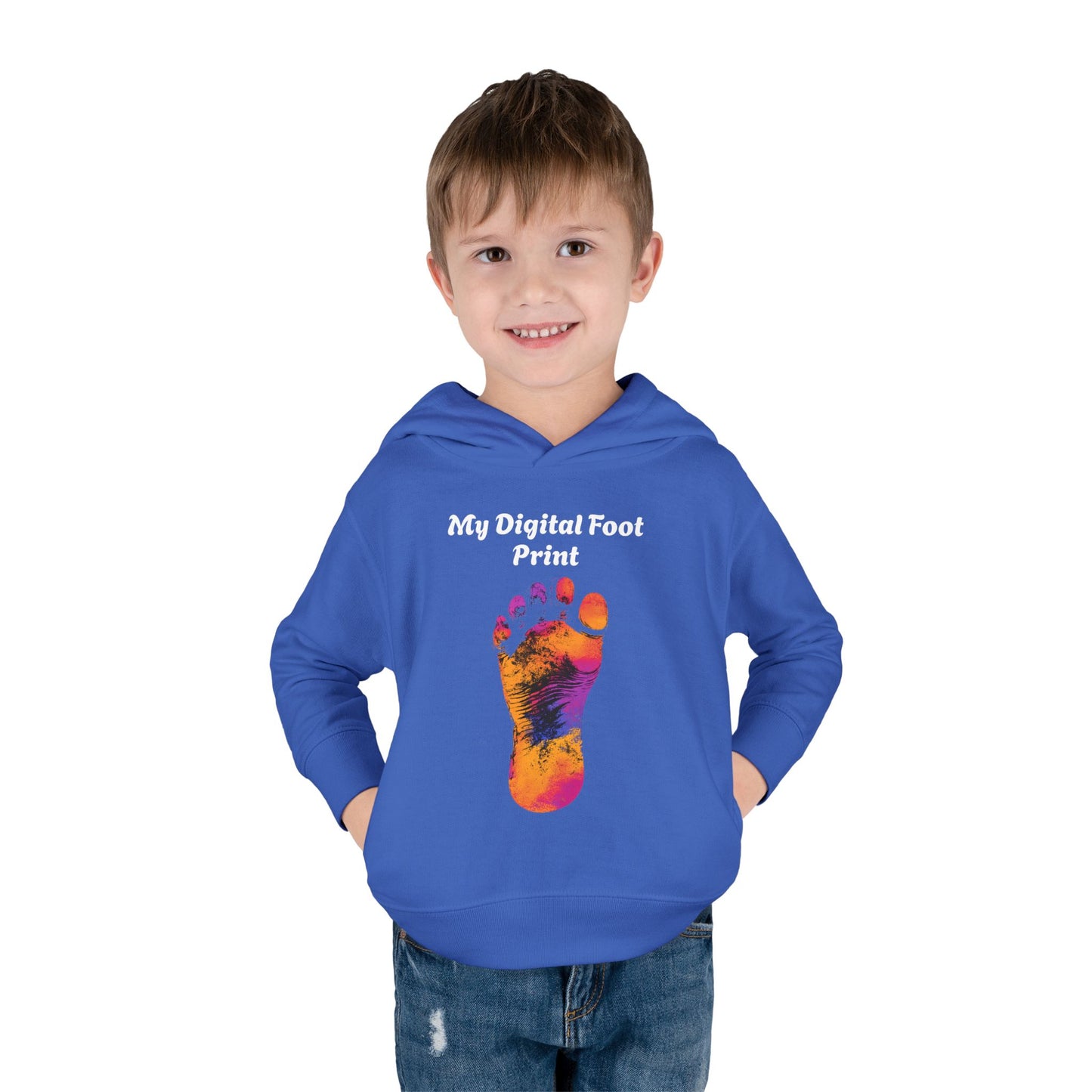 Toddler Fleece Hoodie - My Digital Foot Print Design