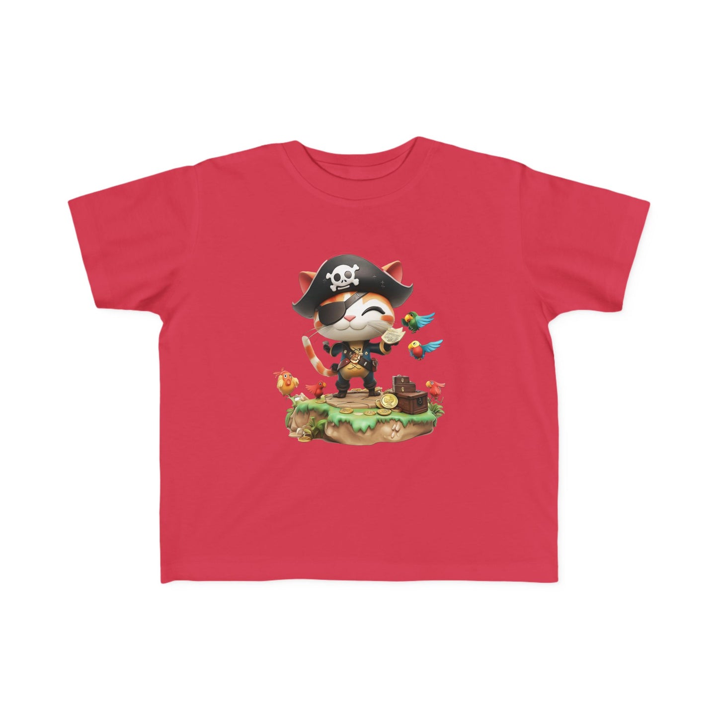 Pirate Puss Toddler Tee - Cute Kids' Pirate T-Shirt