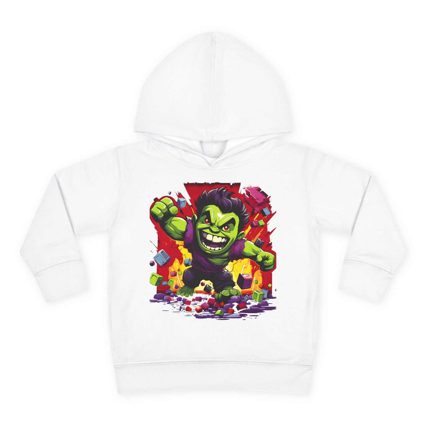 Toddler Hoodie - Cartoon Hulk Design