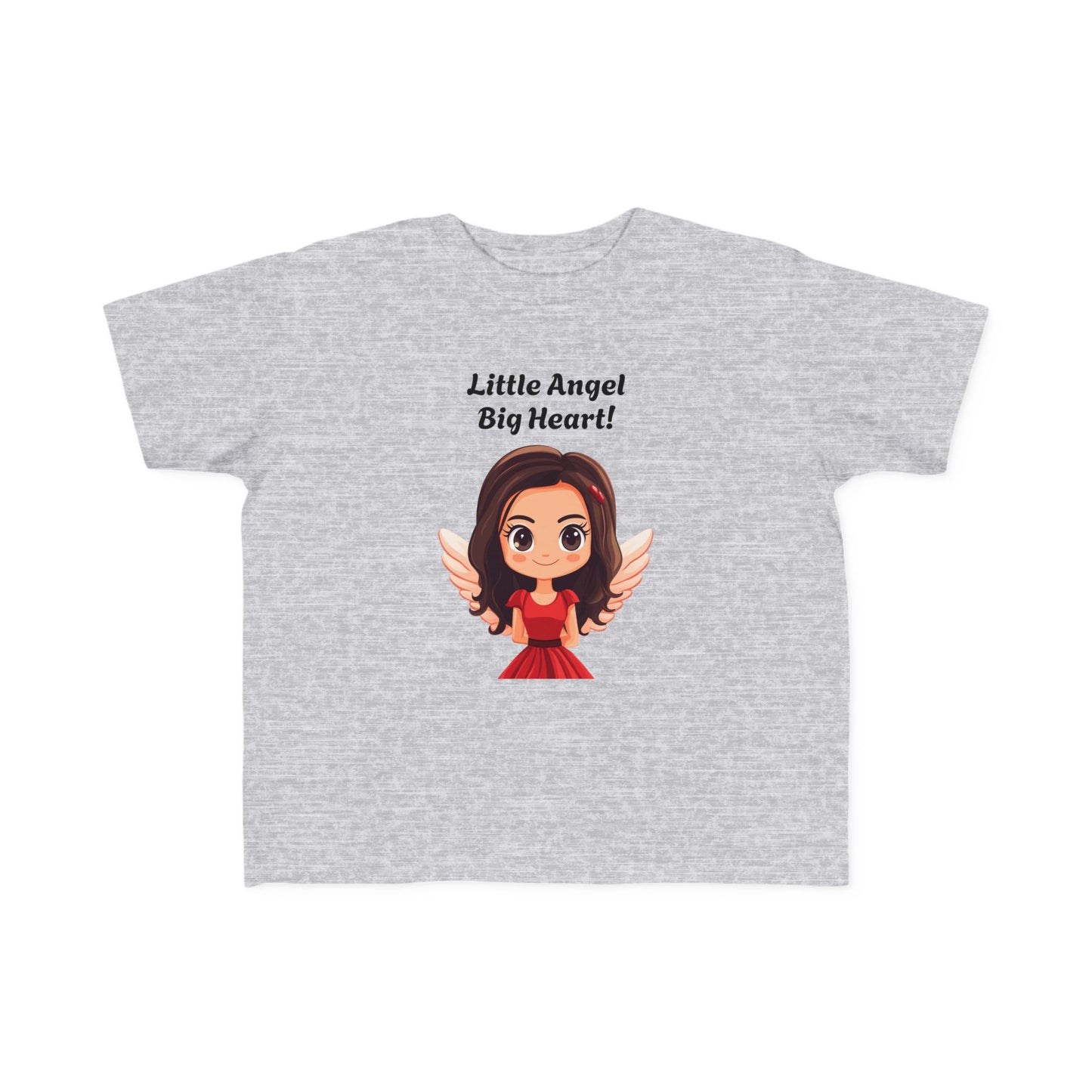 Toddler's Little Angel Big Heart Tee - Cute Kids T-Shirt for Everyday Wear