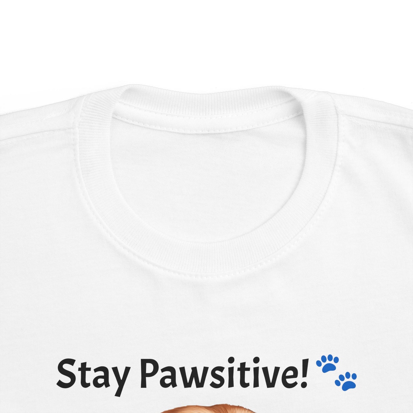 Stay Pawsitive! Toddler's Dog Tee - Cute Pet T-Shirt for Kids