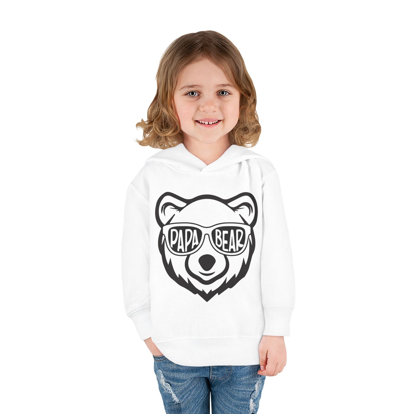 Toddler Fleece Hoodie - PAPA Bear Design