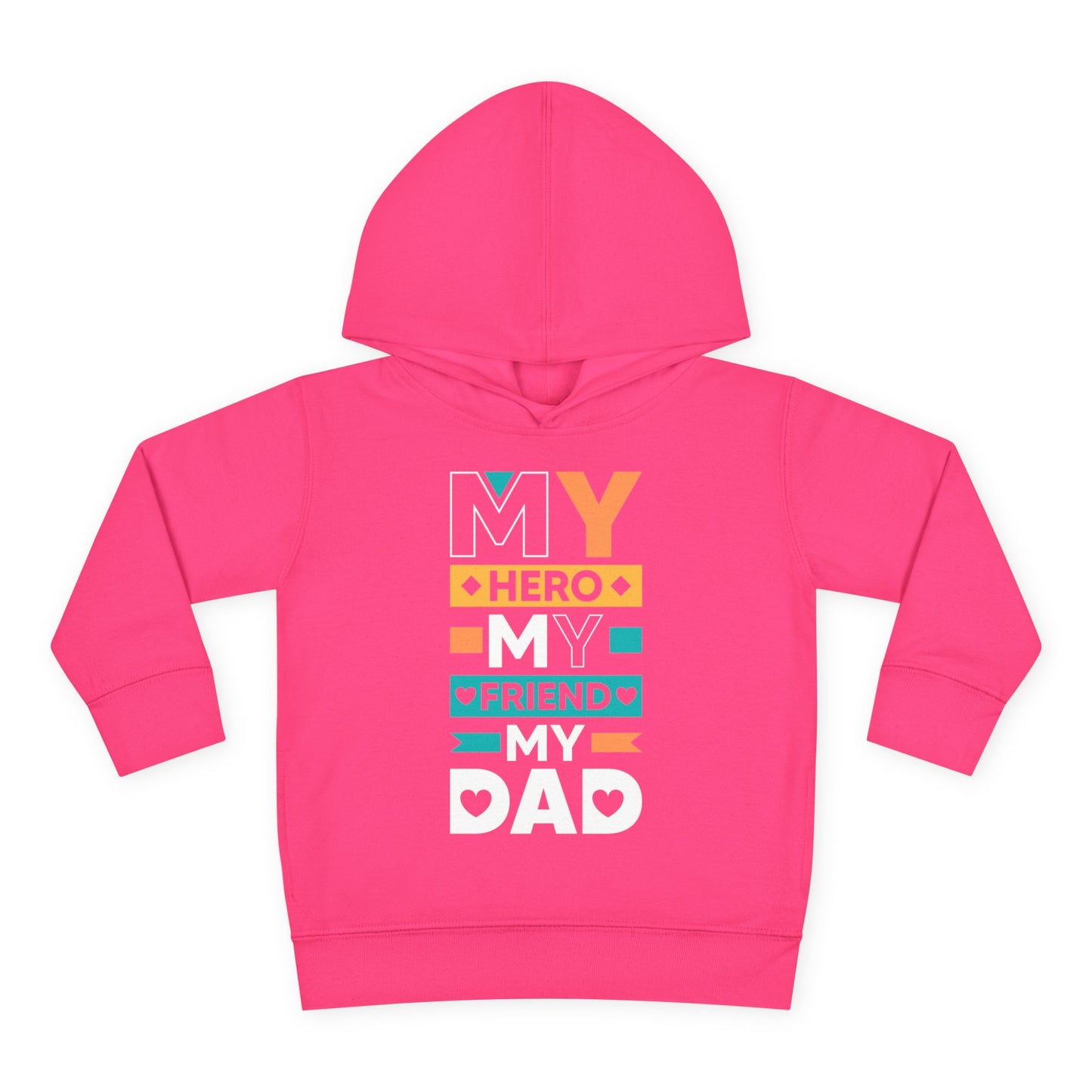 Toddler Fleece Hoodie - 'My Dad My Hero' Design