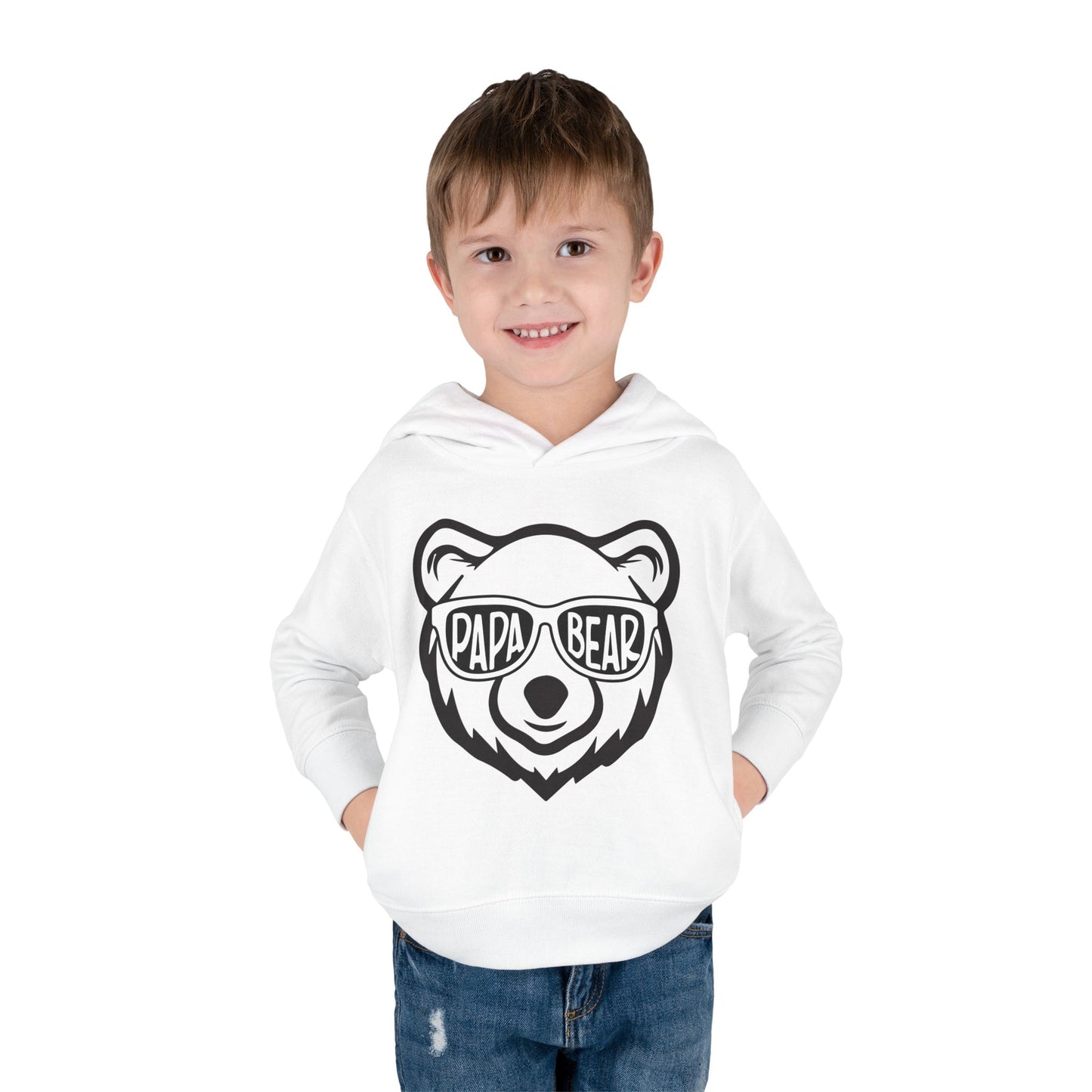 Toddler Fleece Hoodie - PAPA Bear Design