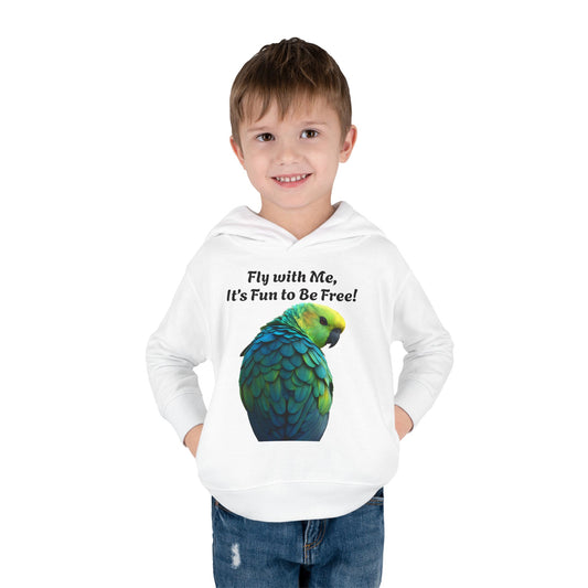 Toddler Hoodie - Fly with Me It's Fun to Be Free Design