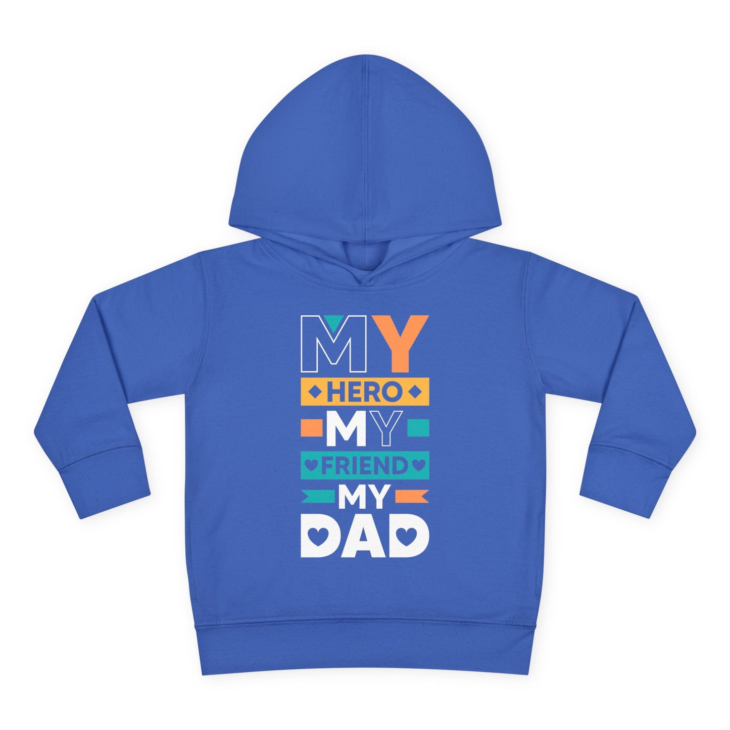 Toddler Fleece Hoodie - 'My Dad My Hero' Design