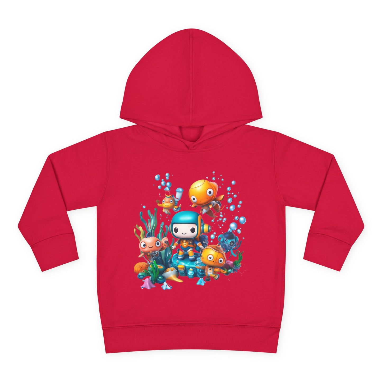 Toddler Fleece Hoodie - Underwater Mission Design