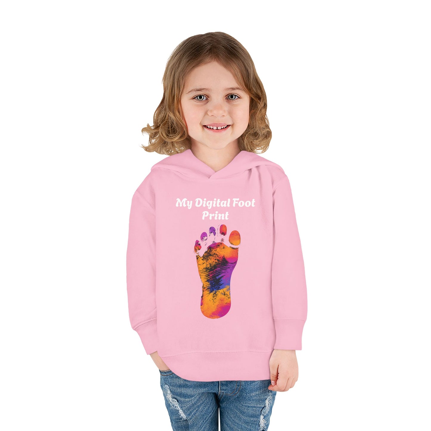 Toddler Fleece Hoodie - My Digital Foot Print Design