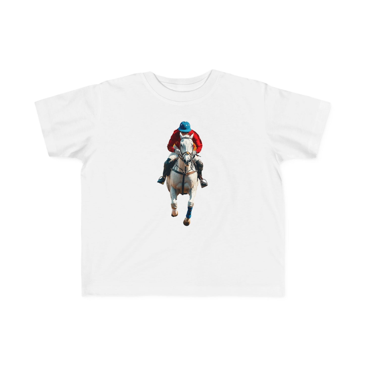 Toddler Horse Racing Tee - Fun Jersey Shirt for Young Equestrians