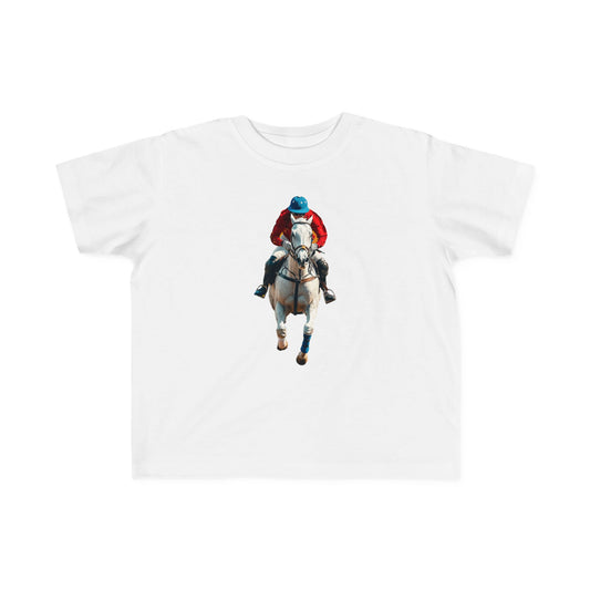 Toddler Horse Racing Tee - Fun Jersey Shirt for Young Equestrians