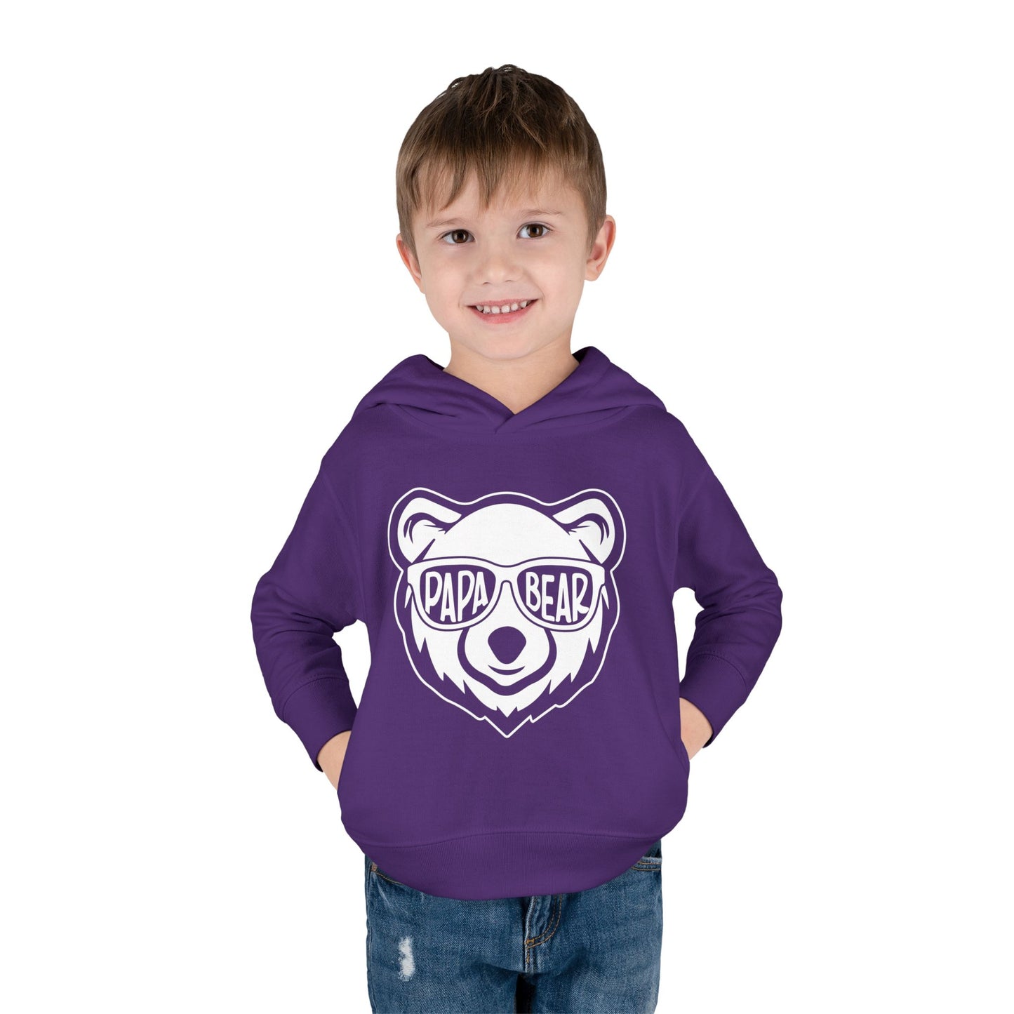 Toddler Fleece Hoodie - PAPA Bear Design